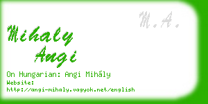 mihaly angi business card